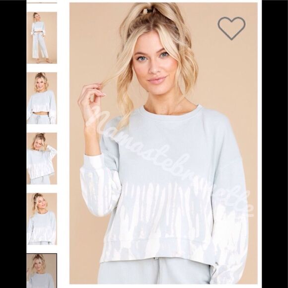 NWT SMALL ICED BLUE LONG SLEEVE TIE DYE PULLOVER TOP - Picture 11 of 16